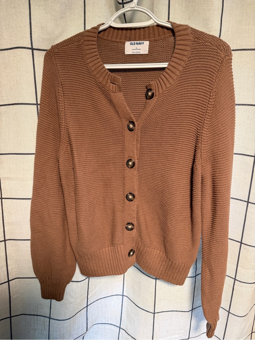 Old Navy Women's Chestnut Brown Button Front Cardigan